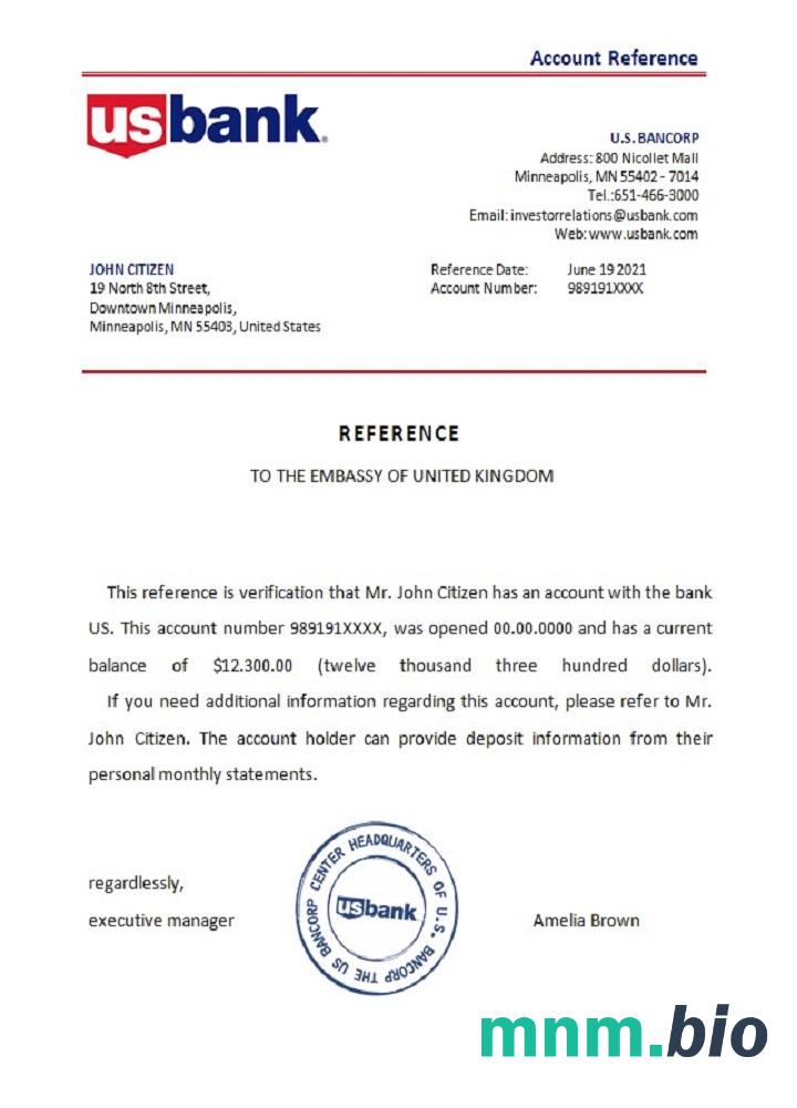 Przykład referencyjny USA U. S. Bankcorp w formatach Word i PDF